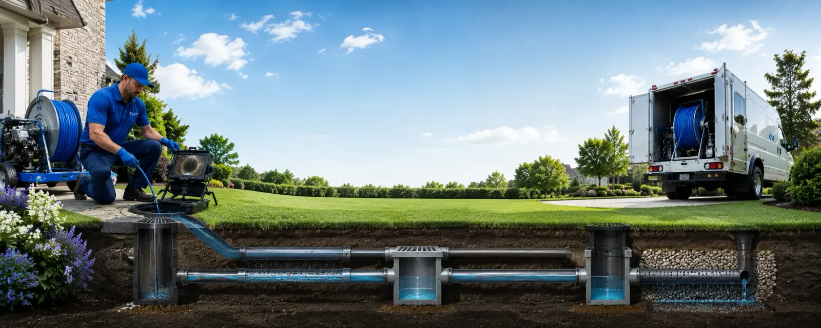 Outdoor drain cleaning information for Lowman, NY